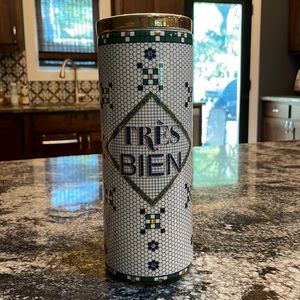 Anthropologie Bistro Tile Tres Bien Canister NEW